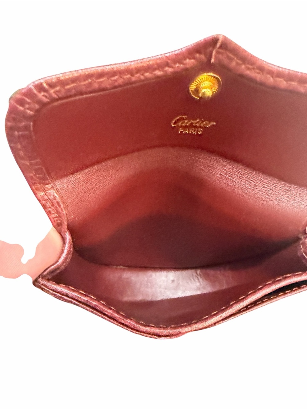 Cartier Vintage Coin Purse - Burgundy - Picture 4 of 10